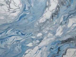 Refreshing Marble Elegance in Azure Blue Tones