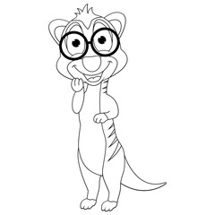 coloring meerkat animal cartoon