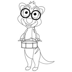 coloring meerkat animal cartoon