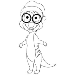 coloring meerkat animal cartoon