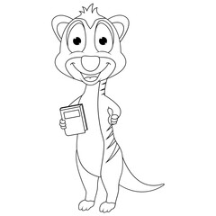 coloring meerkat animal cartoon