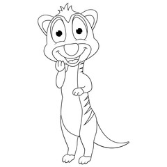 coloring meerkat animal cartoon