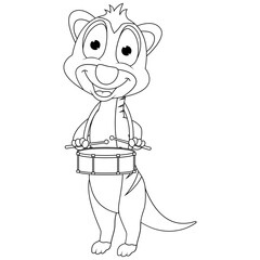 coloring meerkat animal cartoon