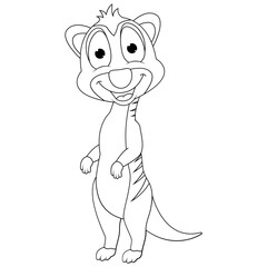 coloring meerkat animal cartoon