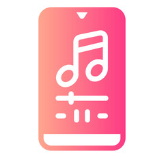 music app gradient icon