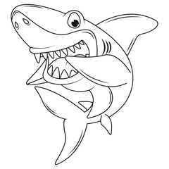 coloring shark animal cartoon