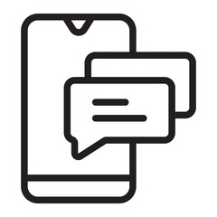 messages line icon