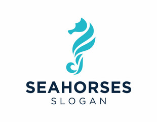 Logo design about Seahorse on a white background. made using the CorelDraw application.