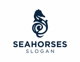 Logo design about Seahorse on a white background. made using the CorelDraw application.