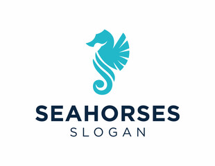 Logo design about Seahorse on a white background. made using the CorelDraw application.