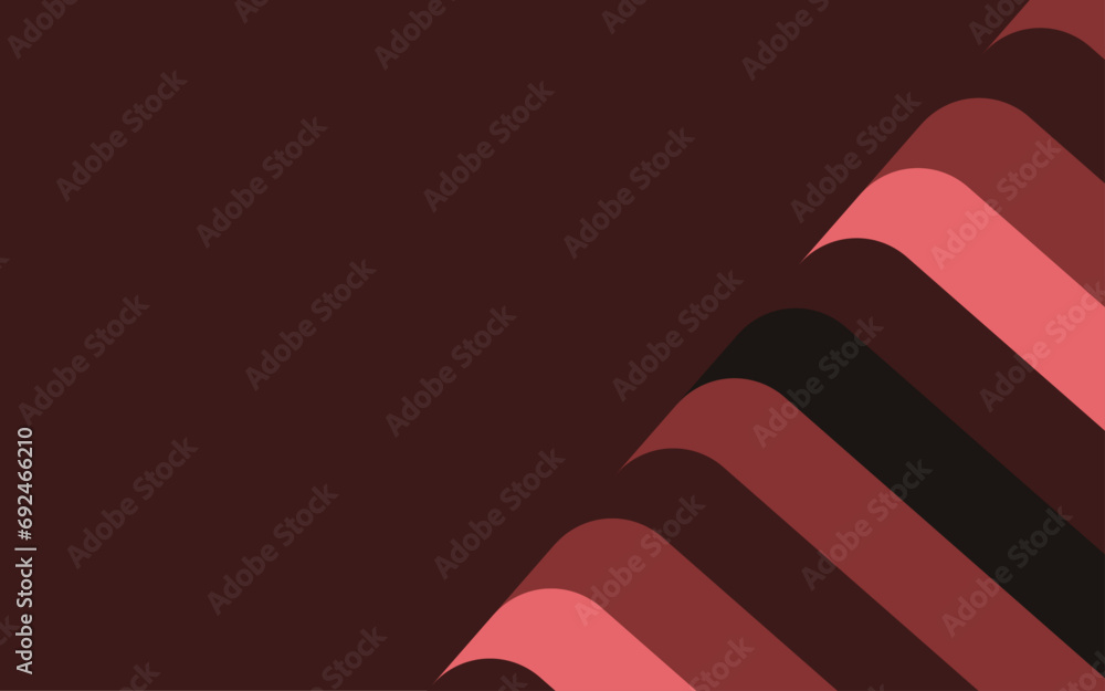 Poster dark red minimal background with strips. vector