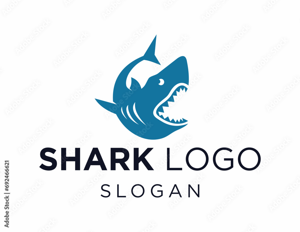 Aufkleber logo design about shark on a white background. made using the coreldraw application.