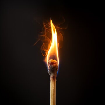a match with a flame
