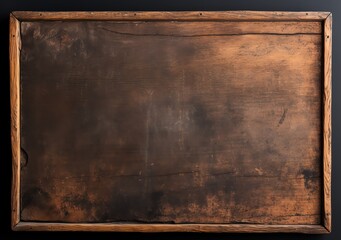 a wooden board with a black background - obrazy, fototapety, plakaty