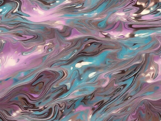 Futuristic Marble with Vibrant Holographic Elements