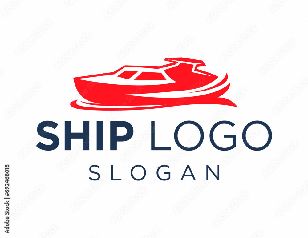 Aufkleber logo design about ship on a white background. made using the coreldraw application.