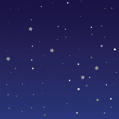Obraz na płótnie Canvas Starry night sky with stars. Vector night illustration.