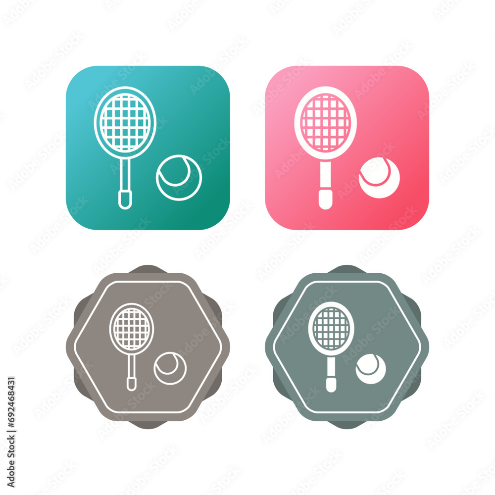 Wall mural tennis vector icon