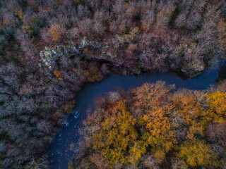 River Viaur from above in aveyron