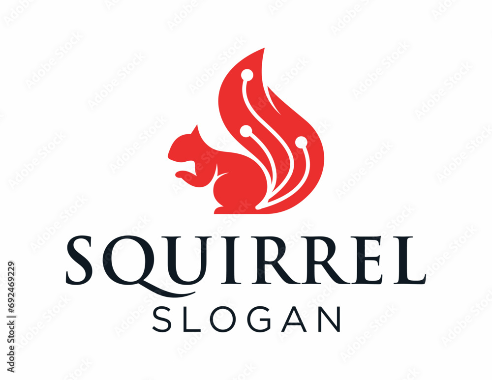 Poster logo design about squirrel on a white background. made using the coreldraw application.
