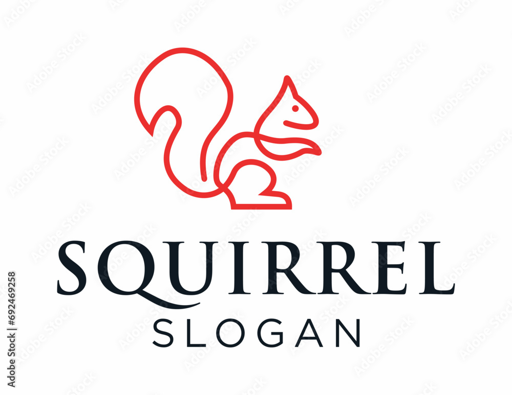 Poster logo design about squirrel on a white background. made using the coreldraw application.