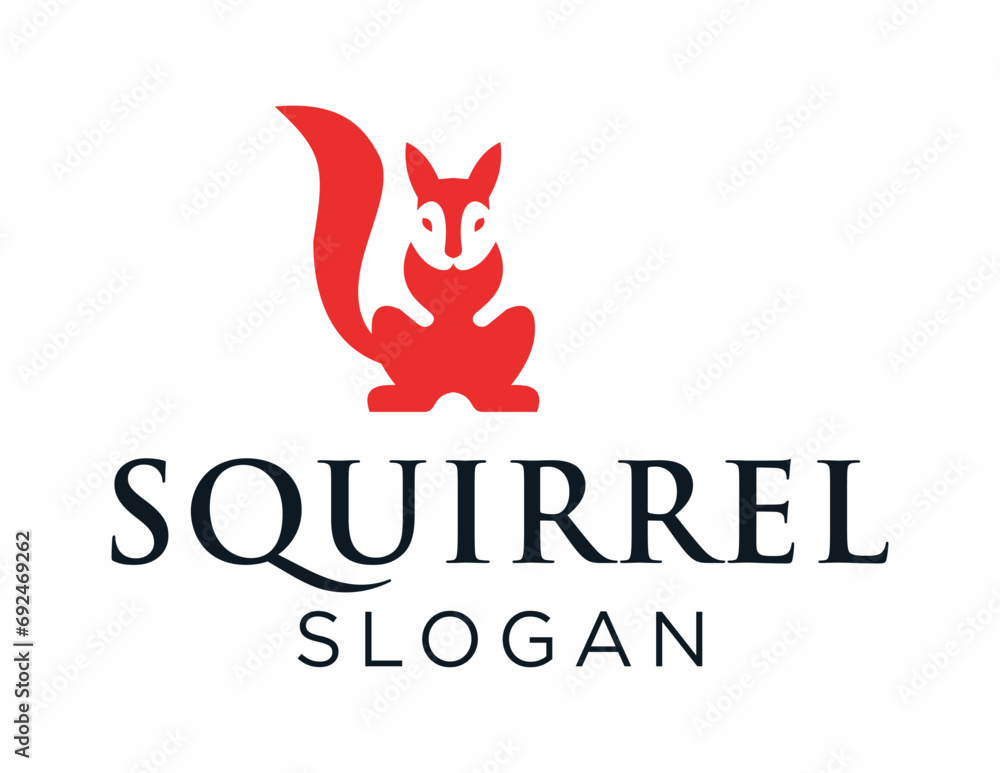 Poster logo design about squirrel on a white background. made using the coreldraw application.