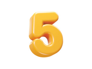 Number text effect illustration element