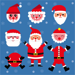 Santa Claus vector collection. 