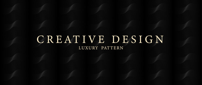 Premium cover design. Elegant luxury black vector background with gold lines for cover design, invitation, poster, flyer, brochure, card, luxe invite, business banner, prestigious voucher, menu design
