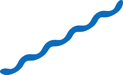 Wave shape vector illustration. Wavy line silhouette design element