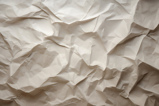 Crumpled paper background showing a crushed texture pattern for use as a backdrop, stock illustration image