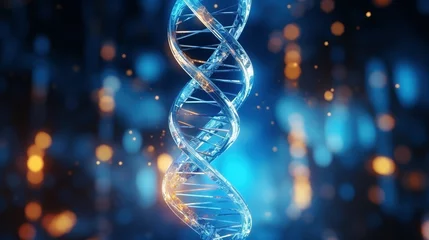 Fotobehang Chromosome molecular structure biotechnology close-up image © The img
