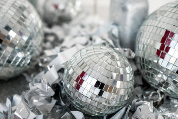 disco ball background no people close up