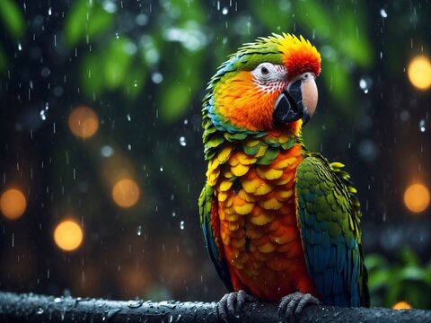rainbow lorikeet parrot Generative Ai
