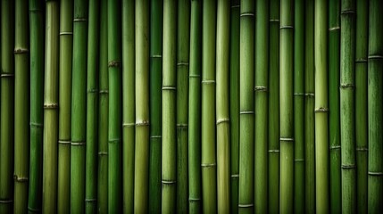 Horizontal green bamboo background texture