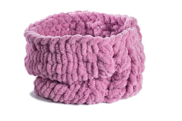 winter knitted woolen clothing isolated on white background