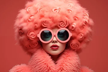 Foto op Plexiglas chic and bold peach fashion statement, pantone, peach fuzz, ai-generated image © Svetlana