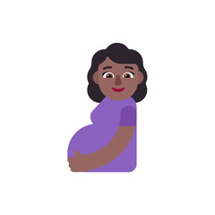 Pregnant Woman: Medium-Dark Skin Tone