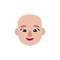 Fototapeta premium Woman: Medium-Light Skin Tone, Bald
