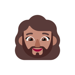 Woman: Medium Skin Tone, Beard
