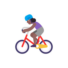 Woman Biking: Medium-Dark Skin Tone