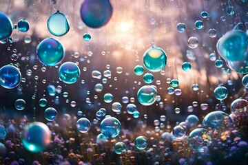 water drops on glass