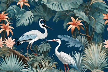 pattern with swans