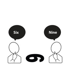 Number six or nine seen from different perspectives