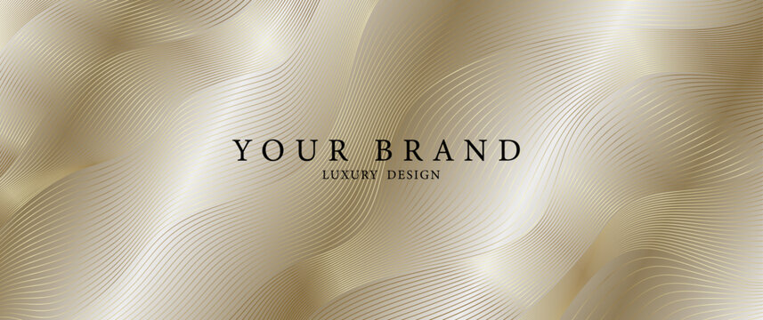 Premium gold cover design with line pattern and gradient background. Luxury golden background cover design, invitation, poster, flyer, wedding card, luxe invite, business banner, prestigious voucher.	