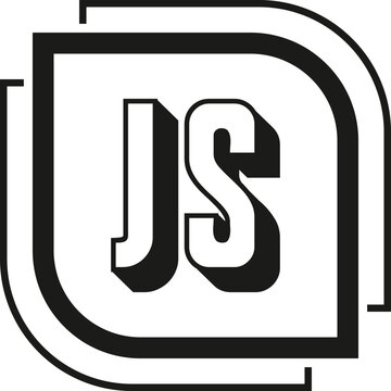 JS letter logo design on white background. JS logo. JS creative initials letter Monogram logo icon concept. JS letter design