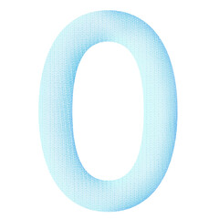 3d rendered illustration of a number 0