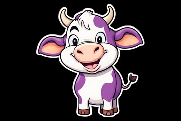 Fototapeta premium Happy Purple Cow (JPG 300Dpi 10800x7200)