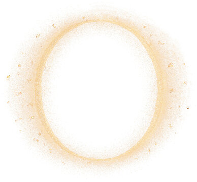 Gold glitter oval