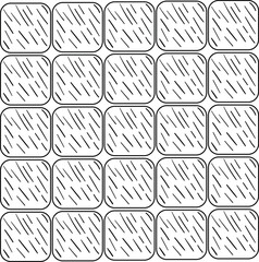 Rounded tiles with short lines